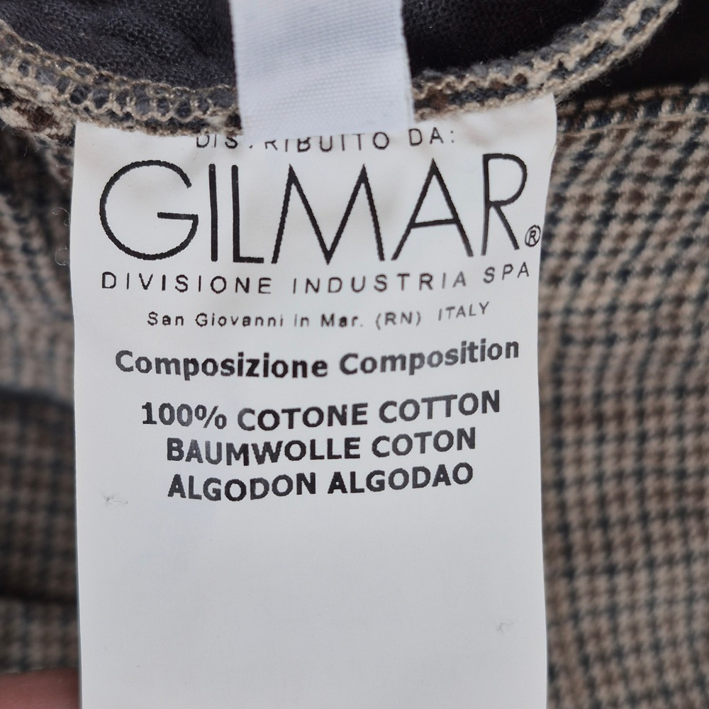 Ice Iceberg Gilmar Jogger Pants Mens 34 Brown Houndstooth Made in Italy - Picture 3 of 13